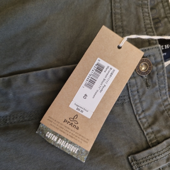 NWT Prana Men's Bronson Organic Cotton Shorts Green 11" Inseam 40 Waist - Picture 12 of 17